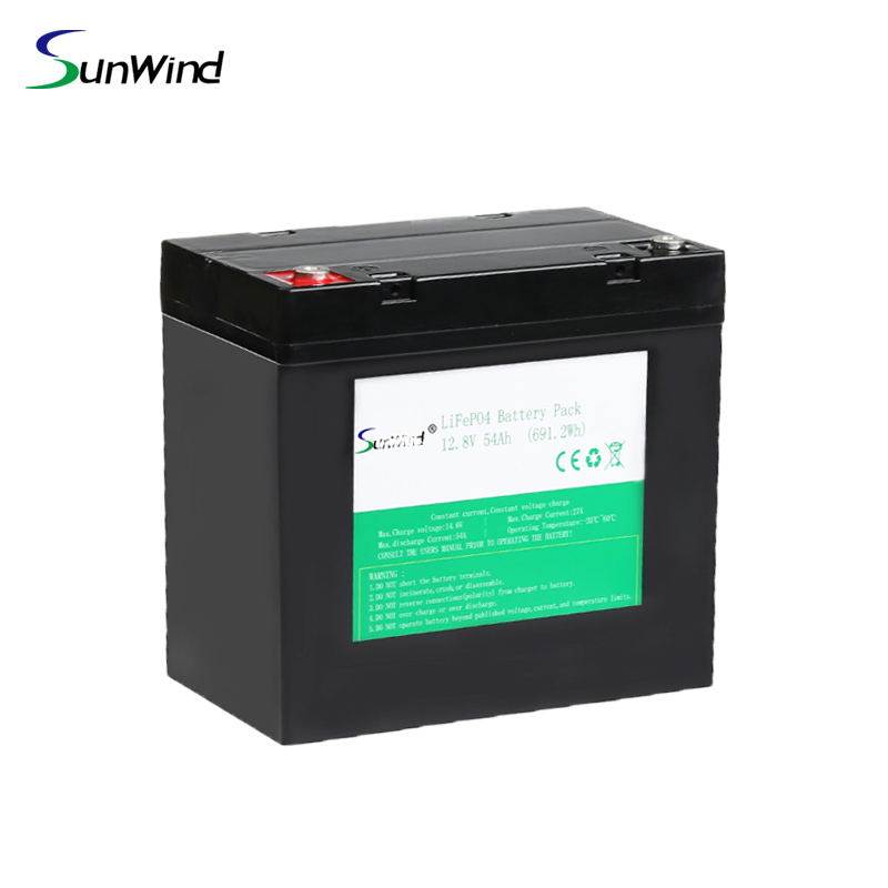 Solar Energy 12.8V 12V 54Ah Lifepo4 Lithium Battery
